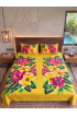 Hand Painted Rayon Bedsheet Set King Size Hand Painted Rayon Bedsheet Set King Size